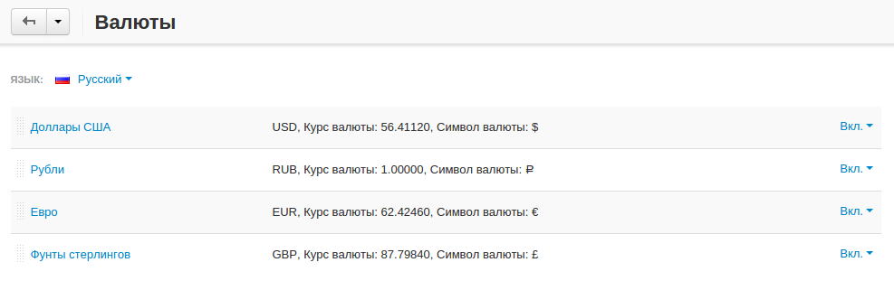 Ваш магазин может иметь несколько валют.